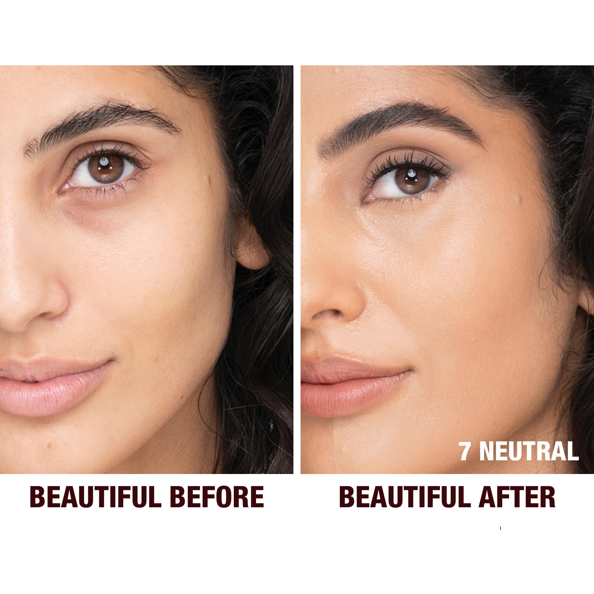 Charlotte Tilbury Beautiful Skin Medium Coverage Hydrating Foundation - Buildable Liquid Makeup for Instant Glow, Plumping Hydration & Lasting Skincare Benefits - 7 Neutral