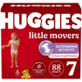 Huggies Size 7 Diapers, Little Movers Baby Diapers, Size 7 (41+ lbs), 88 Count (2 Packs of 44), Packaging May Vary