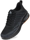 Mishansha Running Shoes for Men Sneakers Air Cushion Walking Shoes Comfortable Tennis Shoes Breathable Trail Running Shoes Black US 8