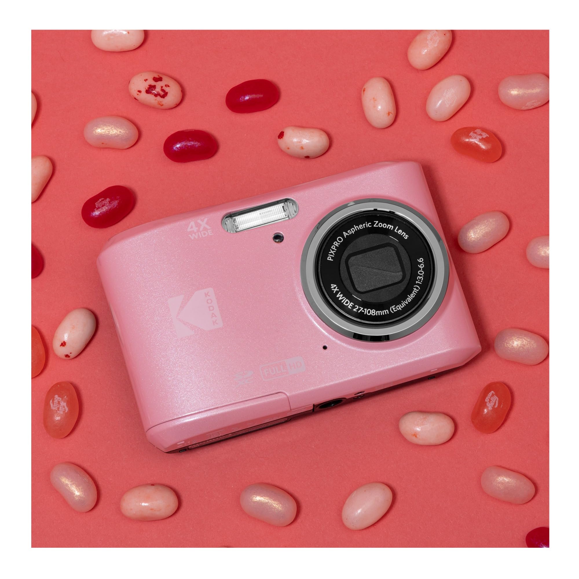 Kodak PIXPRO FZ45 16MP Point and Shoot Digital Camera with 4X Optical Zoom - Compact 27mm Wide Angle Lens for Clear Photos - 2.7 Inch LCD Screen for Families and Travelers - Pink
