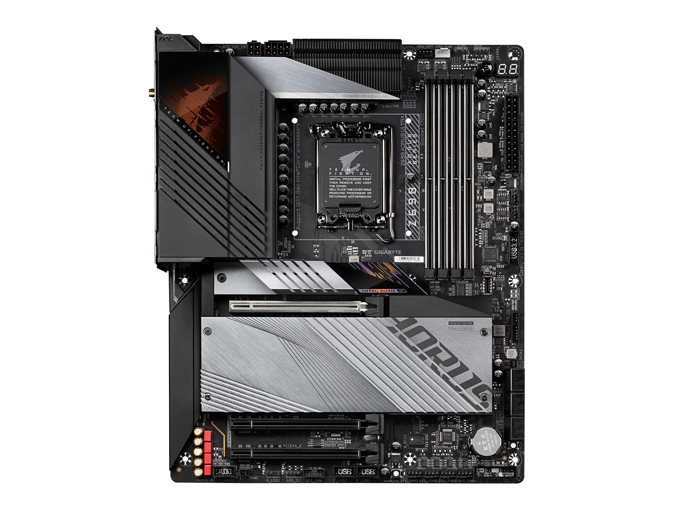 GIGABYTE Z690 AORUS Ultra (LGA 1700/ Intel Z690/ ATX/ DDR5/ Quad M.2/ PCIe 5.0/ USB 3.2 Gen2X2/ Type-C/WiFi 6/2.5GbE LAN/Gaming Motherboard)