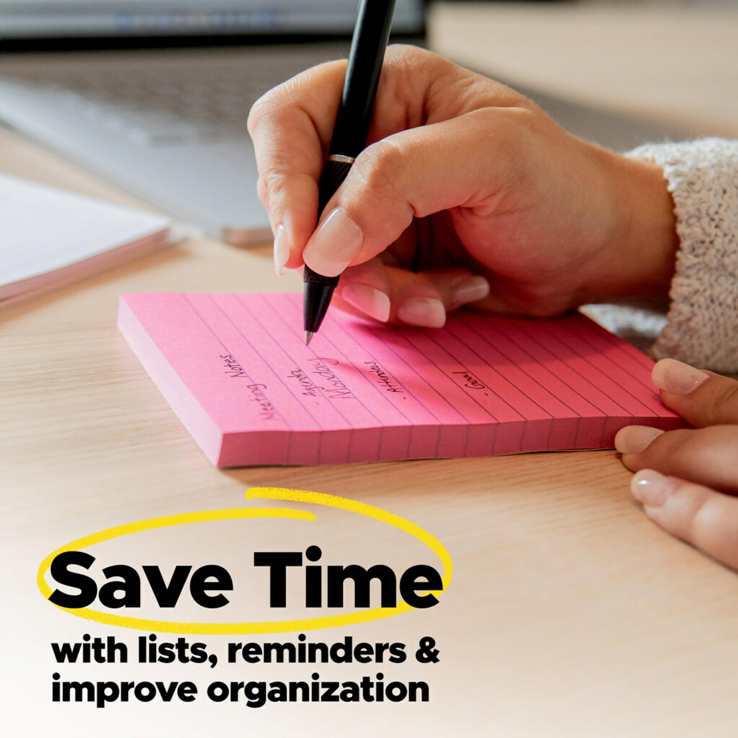 Post-it Super Sticky Notes, 24 Sticky Note Pads, 3 x 3 in., Ideal for Organization in Your Dorm, Home or Office, 2X The Sticking Power, Supernova Neons Collection