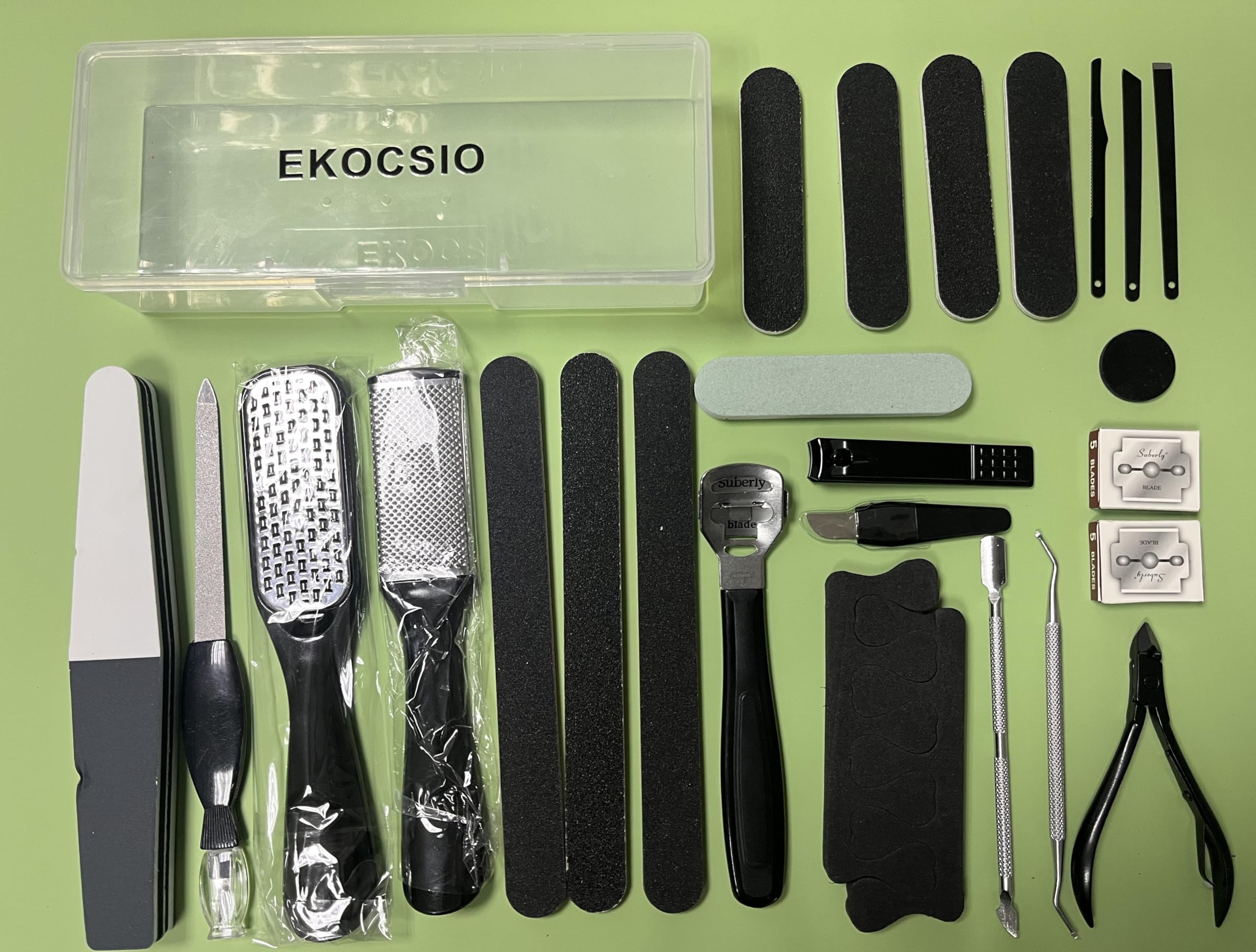 36 in 1 Pedicure Kit, Professional Pedicure Tools Foot Rasp Foot Dead Skin Remover for Home & Salon Care