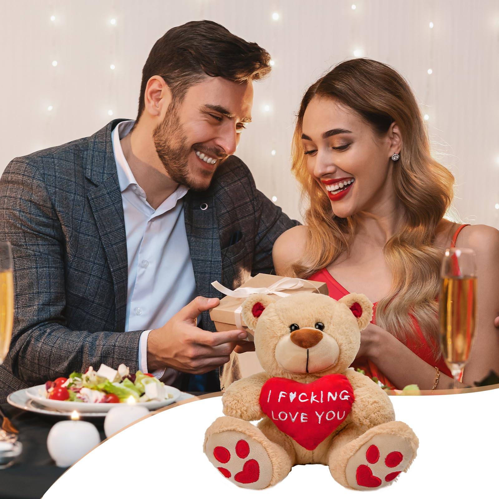 Valentines Day Gifts for Her Women Girlfriend Wife Fiancée - 10 inch Plush Stuffed Animal Teddy Bear Gift for Mom Best Friends Teenage Girls,Presents Ideas for Valentine's,Birthday,Xmas,Dating