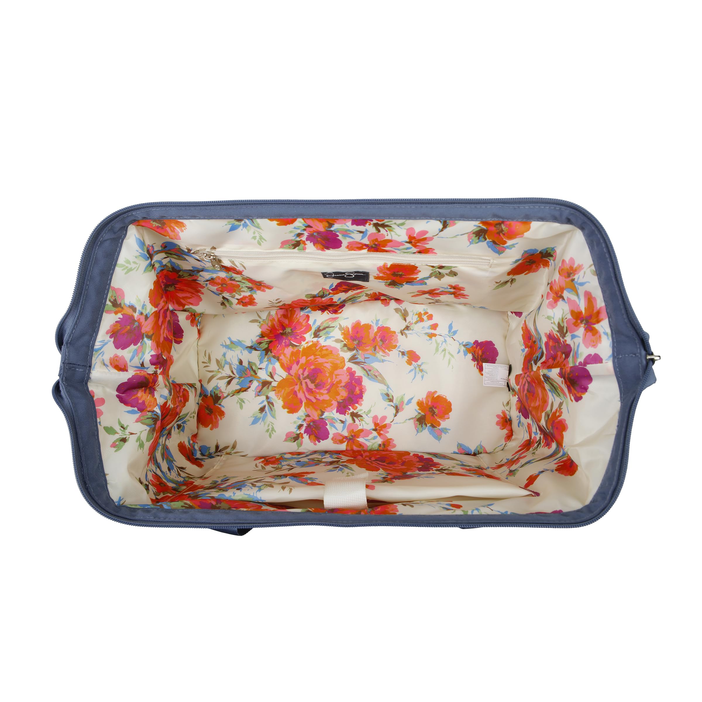 Jessica Simpson Countryside Weekender Duffel 100% Polyester Drop Bottom Bag, Oceanview
