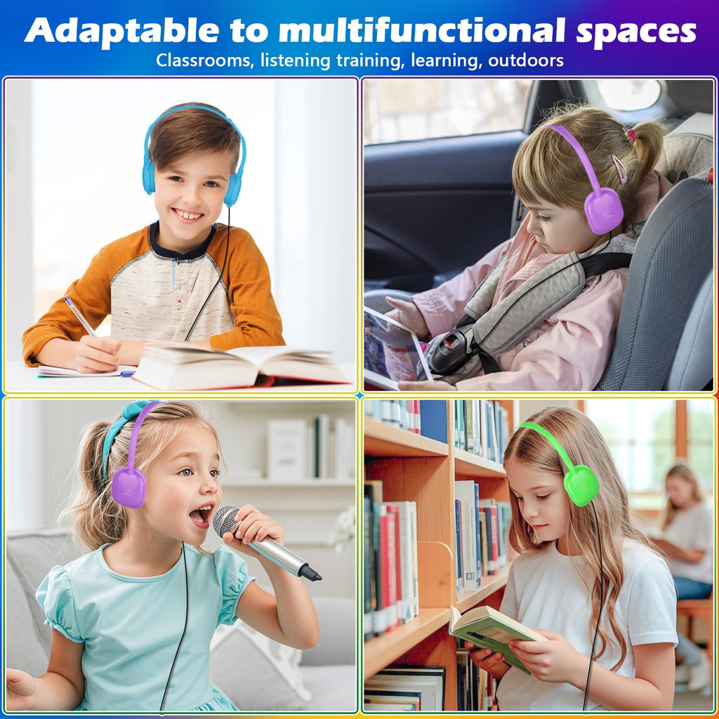 MENGLALA Classroom Headphones Bulk 15 Pack for School Kids,Wholesale Earphones Class Set of Headphones for Students Children Teens Multi Color