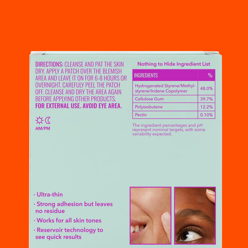 Good Molecules Pimple Patches for Face, 60 Pack – Ultra-Thin Hydrocolloid Acne & Zit Patches, Invisible Under Makeup, Clinically Tested Acne Spot Treatment