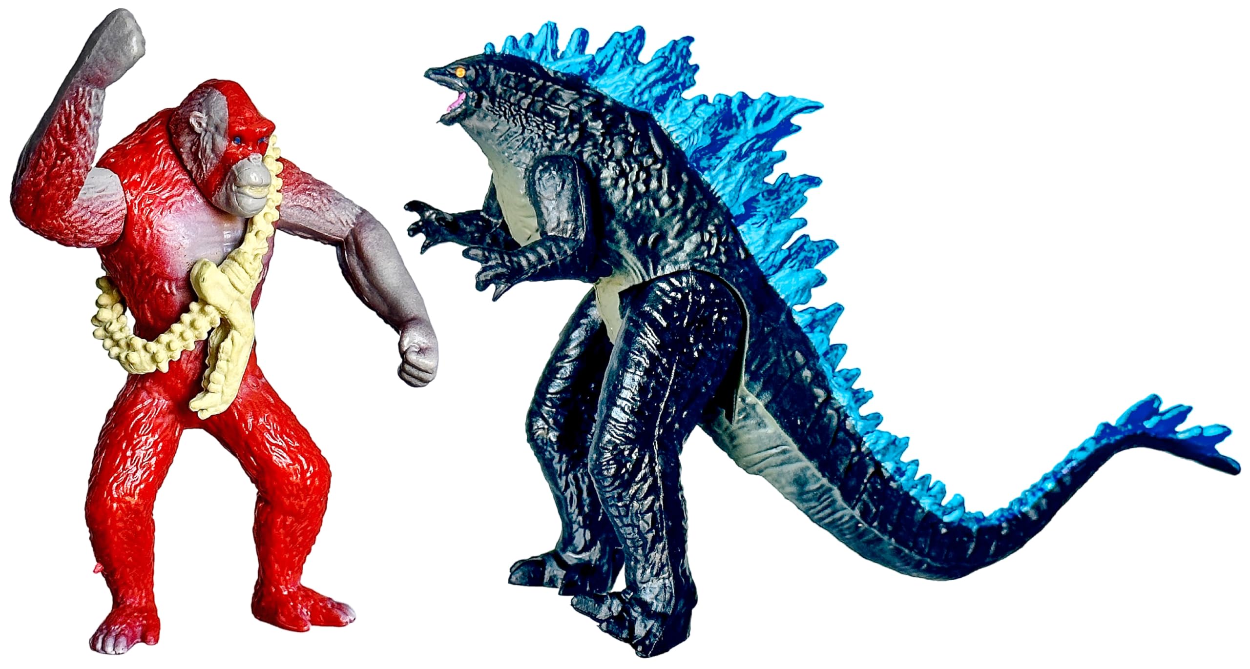 TwCare Set of 12 Godzilla x Kong: The New Empire, Dinosaur Dragon Toys Action Figures, Evolved Basic Exquisite Battle Roar B.E.A.S.T. Glove Shimo Frost Bite Mecha King Ghidorah Cake Toppers Pack