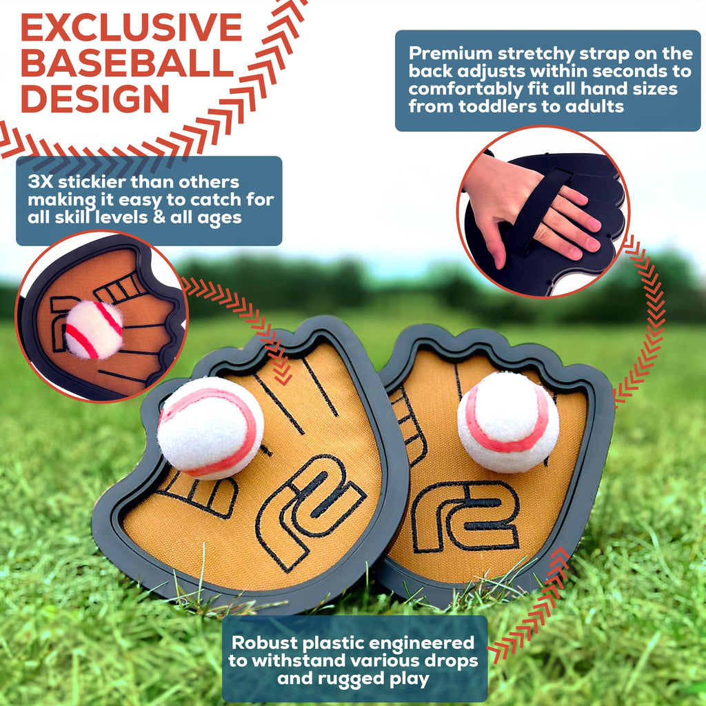 Toss and Catch Ball Set: Fun Ball and Catch Game - Best Baseball Gifts for Boys & Girls - Baseball Glove Kids Toy - Toddler Boy Toys & Birthday Gift Idea for 9 8 7 6 5 4 3 + Year Old Boy Birthday Gift