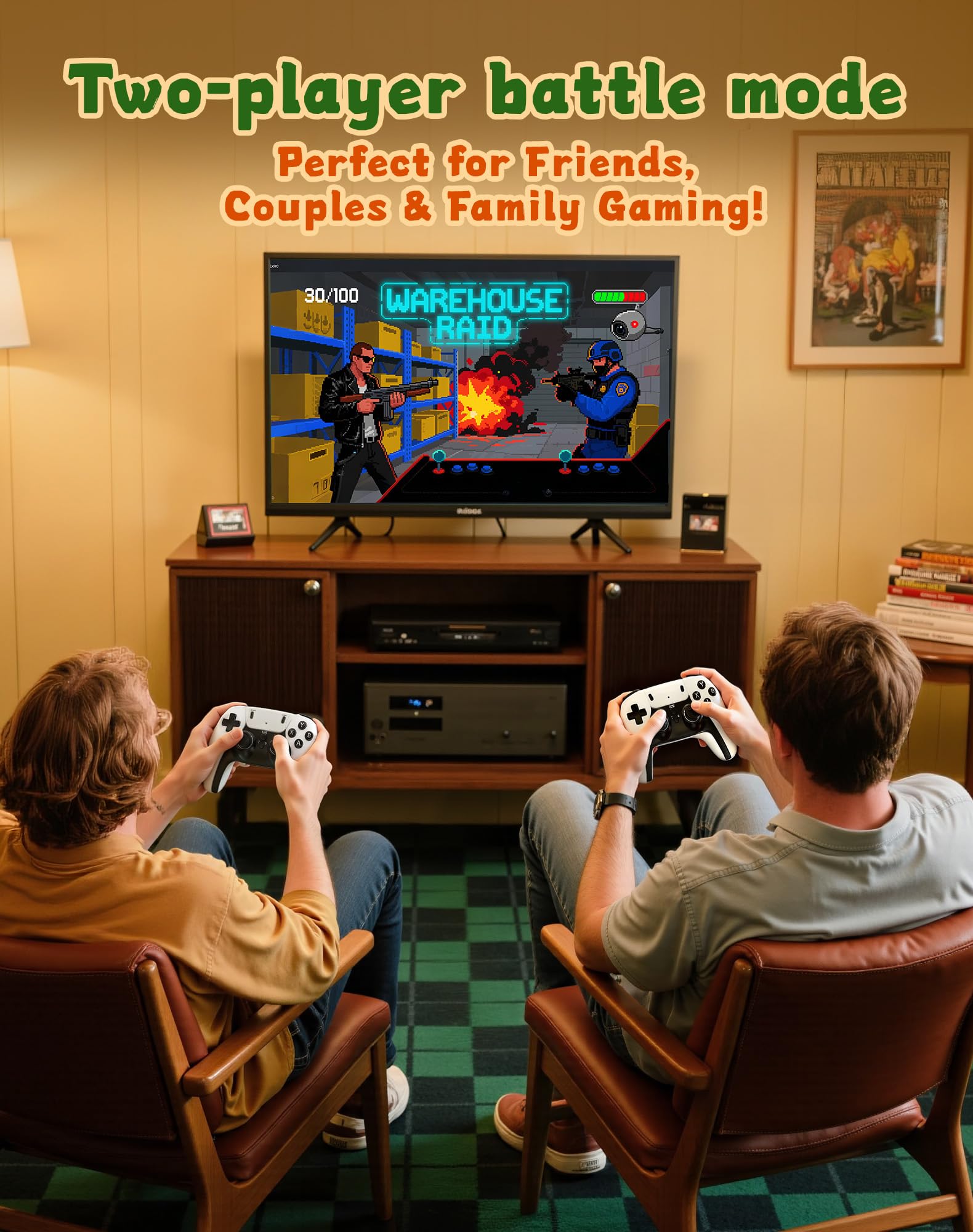 2026 NEW Upgrade Retro Gaming Console Pro, Vide Game Consoles with 4K HDMI, Built-in 20000+ Games & 23 Emulators, Plug and Play Video Gaming Consoles with Upgrade Dual 2.4G Wireless Controllers (64G)
