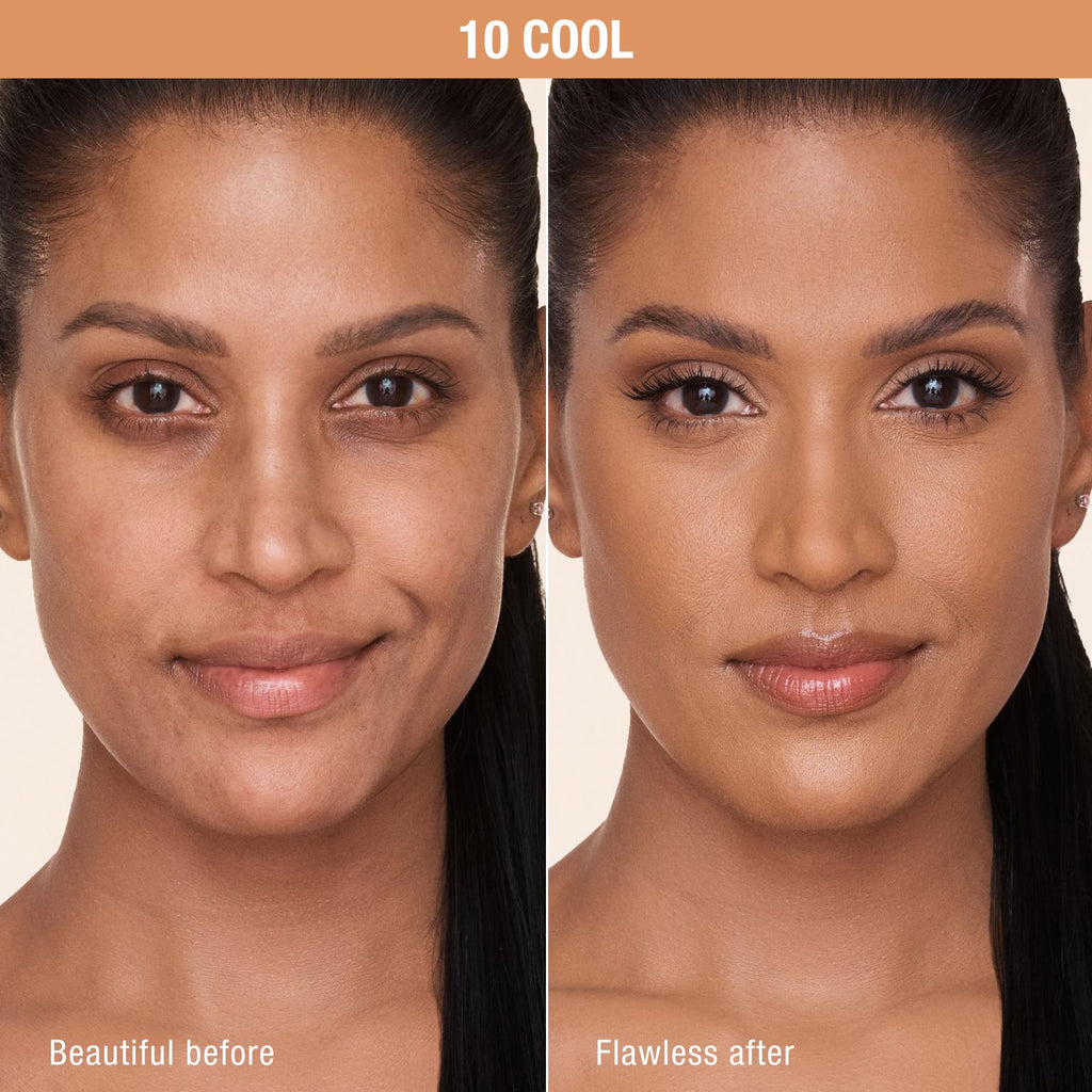Charlotte Tilbury Airbrush Flawless Matte Foundation - Full Coverage Liquid Makeup with a Natural-Matte Finish - Smoothes & Blurs Pores - Waterproof & Transfer Resistant - 10 Cool