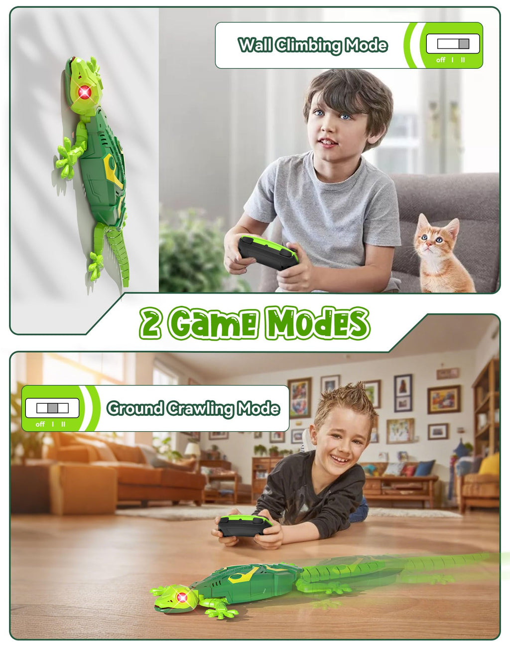 Wall Climbing Lizard,Wall Crawler Robot Gecko Remote Control,Floor Ceiling Crawling Electric Lizard Rc Car Toy,Cool Kids Toys,Christmas Birthday Gifts for 3 4 5 6 7 8 9 10+ Year Old Boys Girls Teens