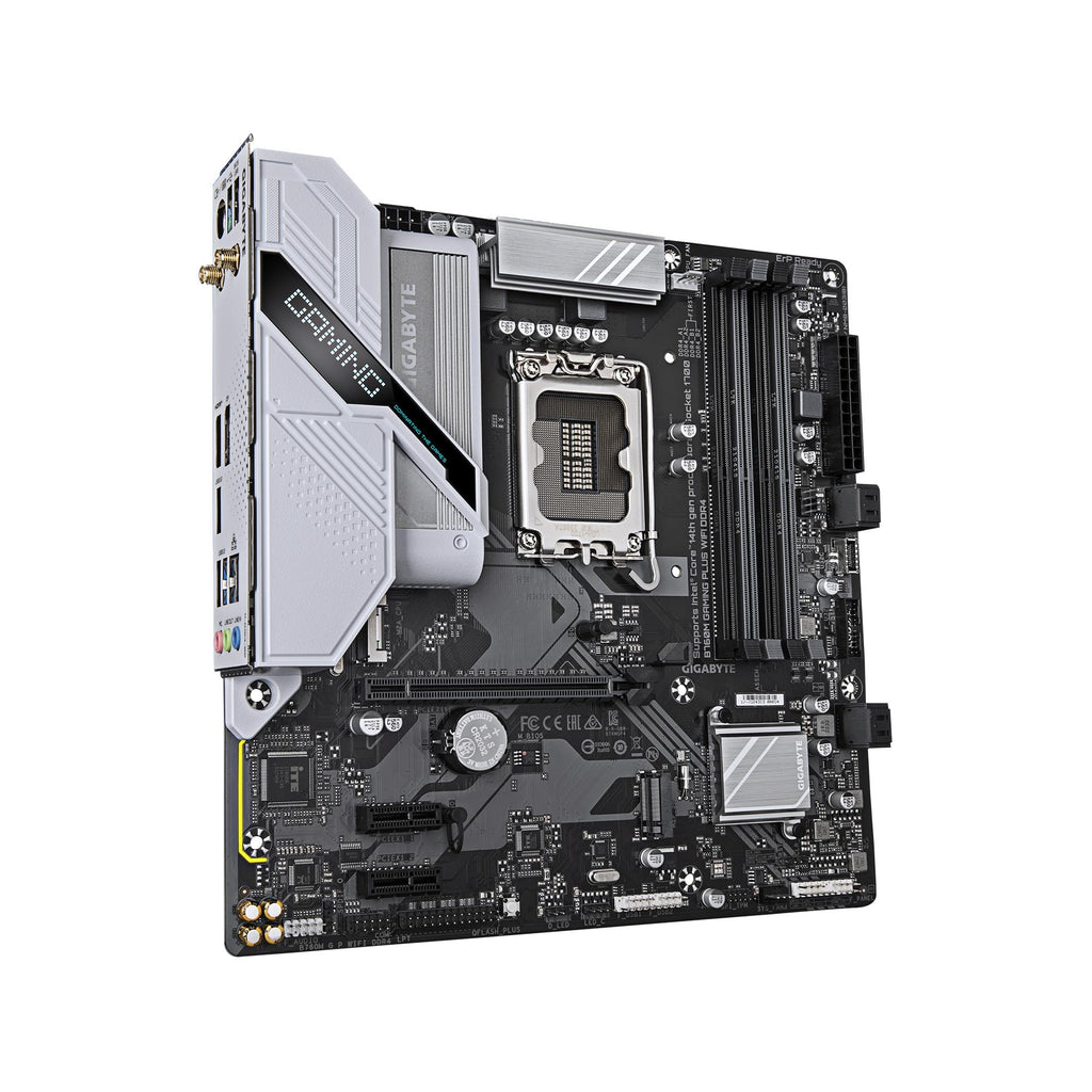 GIGABYTE B760M Gaming Plus WiFi DDR4 Intel LGA 1700 mATX Motherboard, Supports Intel Core 14th/13th/12th Gen, DDR4, 4+1+1 Power Phase, 2X M.2, PCIe 4.0, Front USB-C, WIFI6, GbE LAN, PCIe EZ-Latch