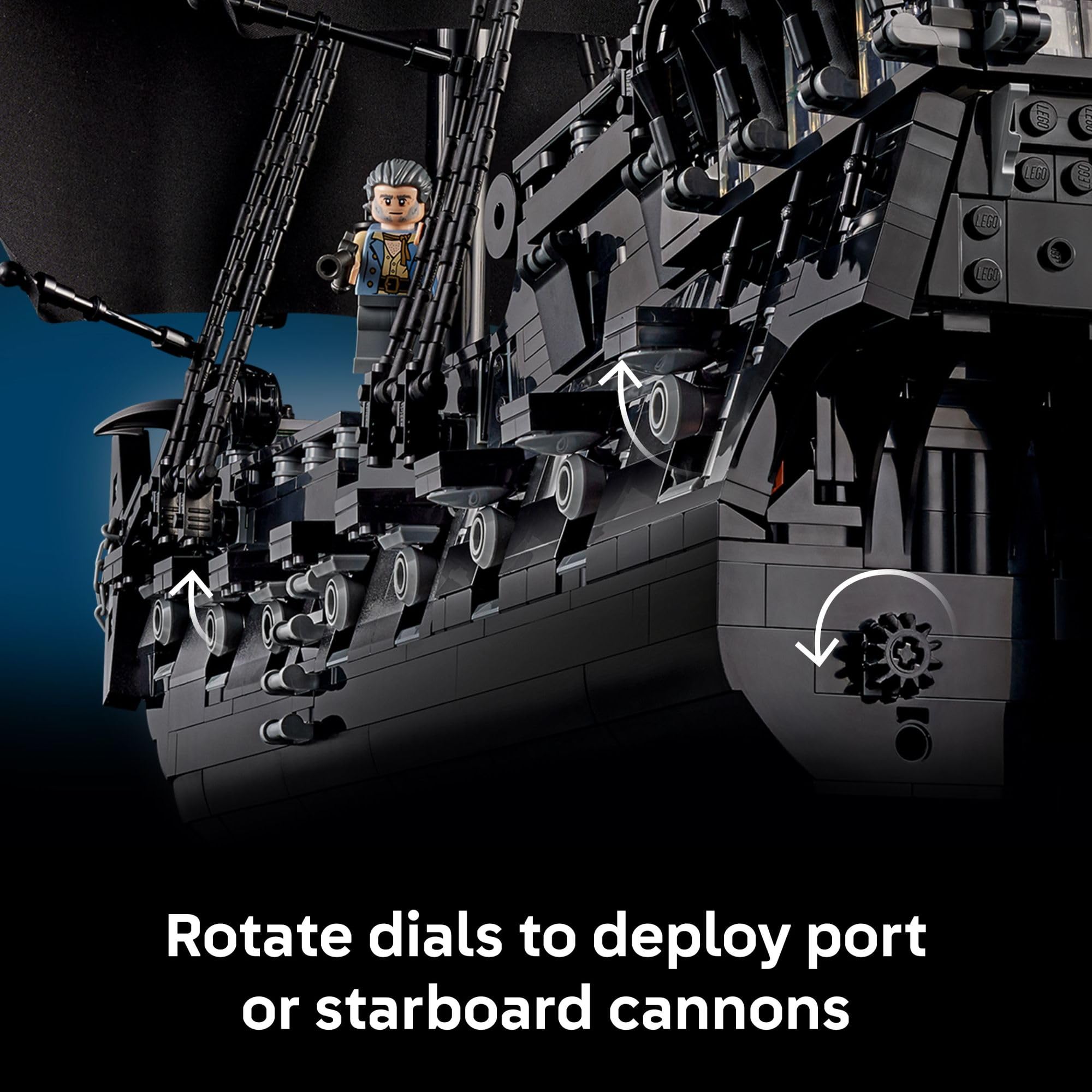 LEGO Icons Captain Jack Sparrow’s Pirate Ship Building Set for Adults, Ages 18+ - Room Decor for Office, Bedroom or Shelf - Collectible Black Pearl Ship for Pirates of The Caribbean Fans - 10365