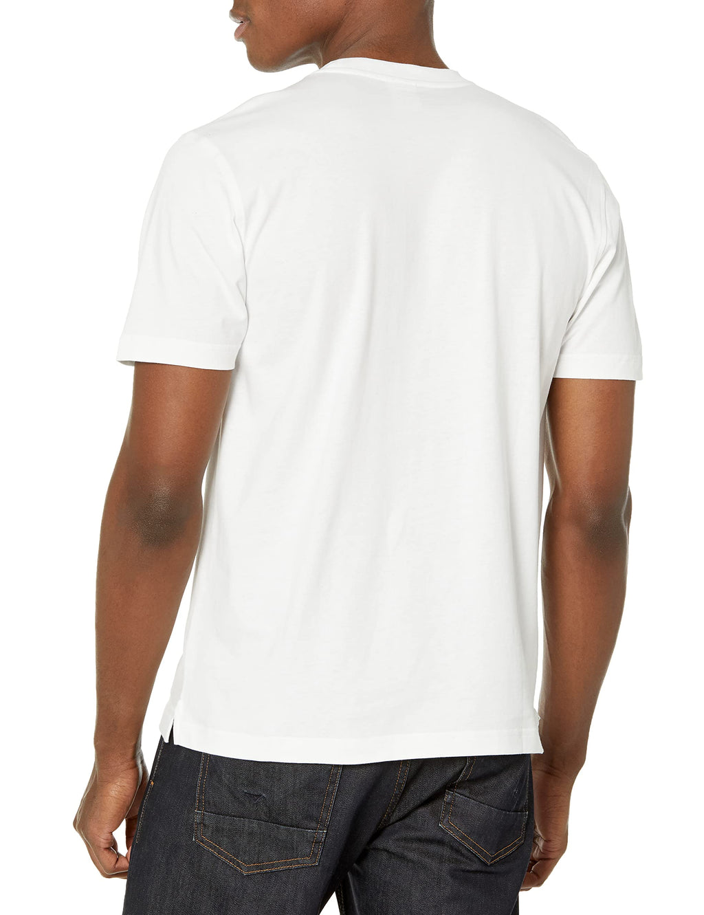 Brooks Brothers Men's Short Sleeve Cotton Crewneck Logo T-Shirt, White, Large