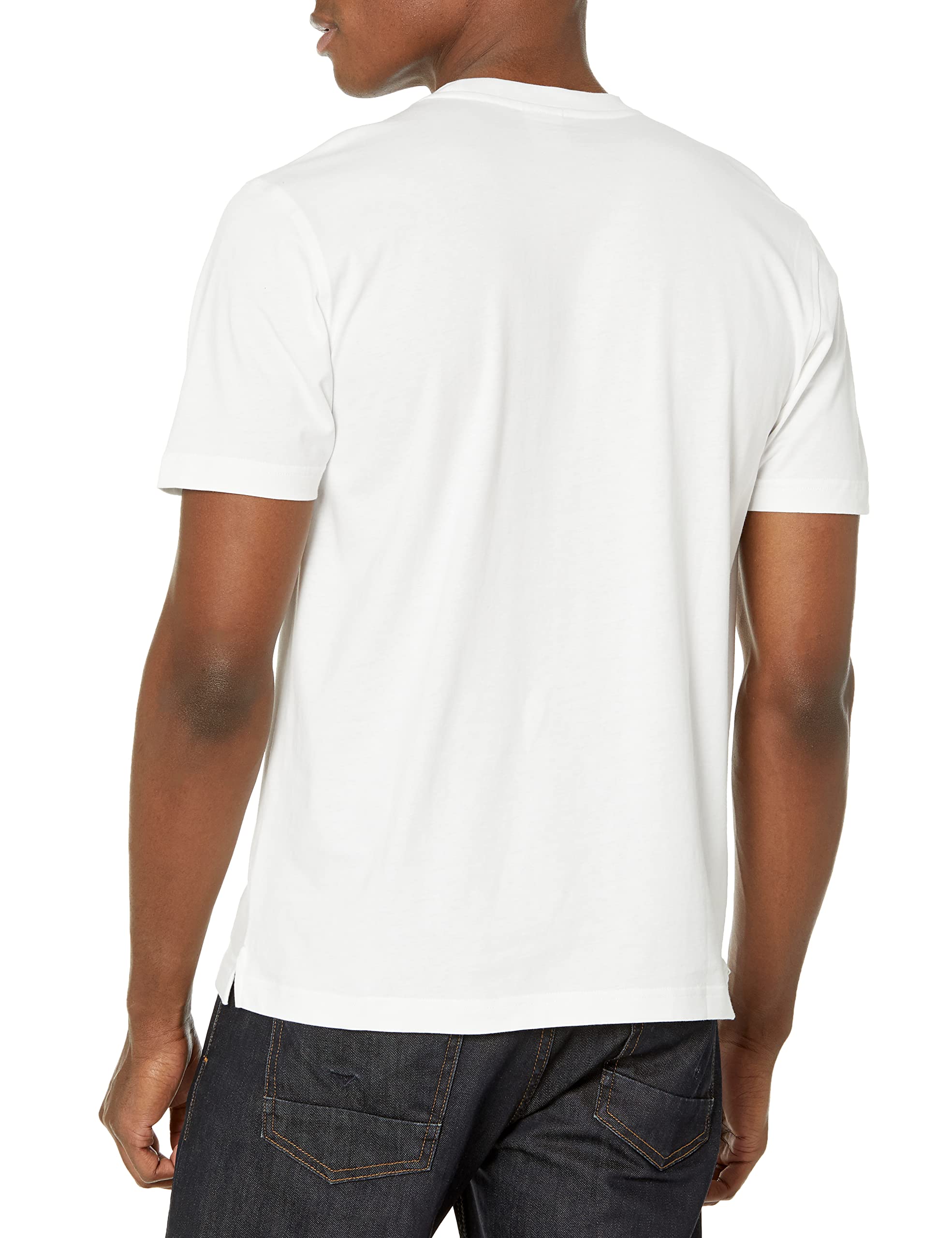 Brooks Brothers Men's Short Sleeve Cotton Crewneck Logo T-Shirt, White, Large