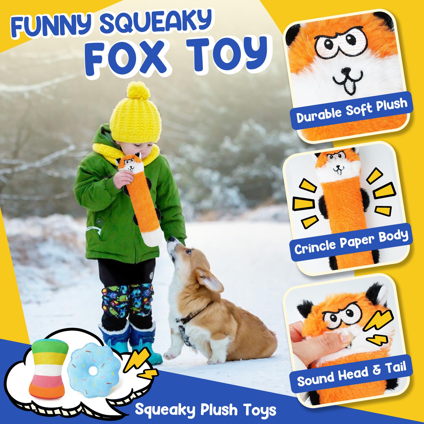 PatsFran Puppy Toys for Teething, 9 Pack Interactive Dog Toys for Small Dogs, Puppy Chew Toys for Boredom with Rope Toys, Treat Ball and Cute Squeaky Toys