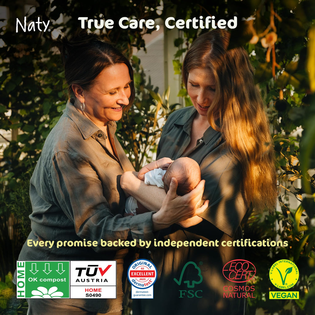 Naty Baby Wipes | 98% Water, Hypoallergenic & Natural for Sensitive Skin | Unscented, Plant-Based, Fragrance-Free | Plastic-Free & Compostable | Newborn & Toddler Diaper Wipes | 672 Count (12 Packs)