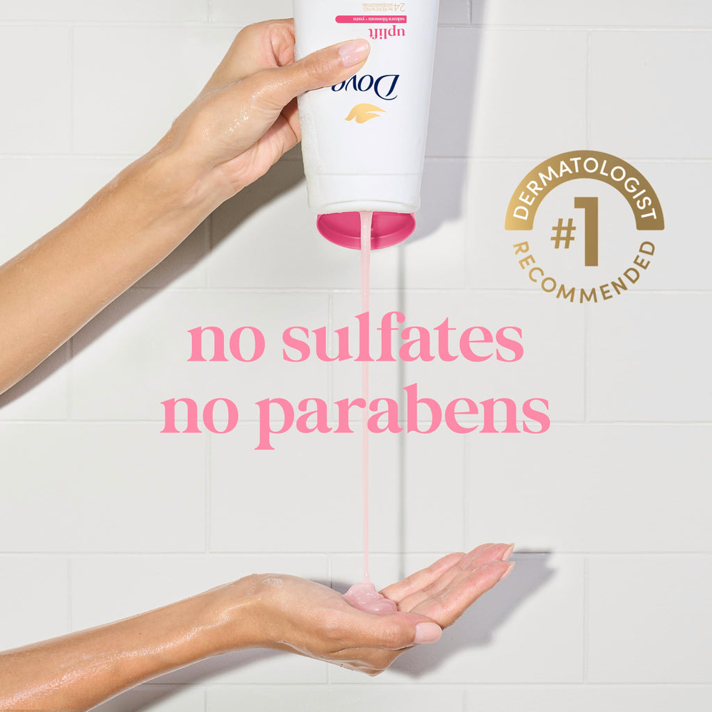 Dove Sakura Body Wash Uplift Sakura Blossom and Yuzu for 24hr Lotion-Soft Skin Moisturizing Skin Cleanser with No Sulfates No Parabens 30.6 Fl Oz