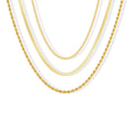Freekiss Gold Herringbone Necklace for Women: Layered Chain Necklaces Dainty 14k Gold Plated Snake Cuban Rope Choker Necklace Stack Simple Chunky Womens Jewelry Gift