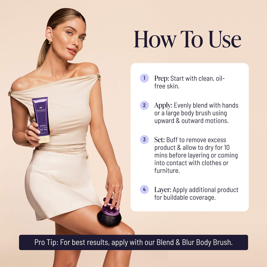 Westmore Beauty Body Coverage Perfector – Waterproof Leg & Body Makeup/Bronzer For Women - Best Tattoo Cover Up Makeup & Tattoo Concealer - 3.5 Oz Natural Radiance