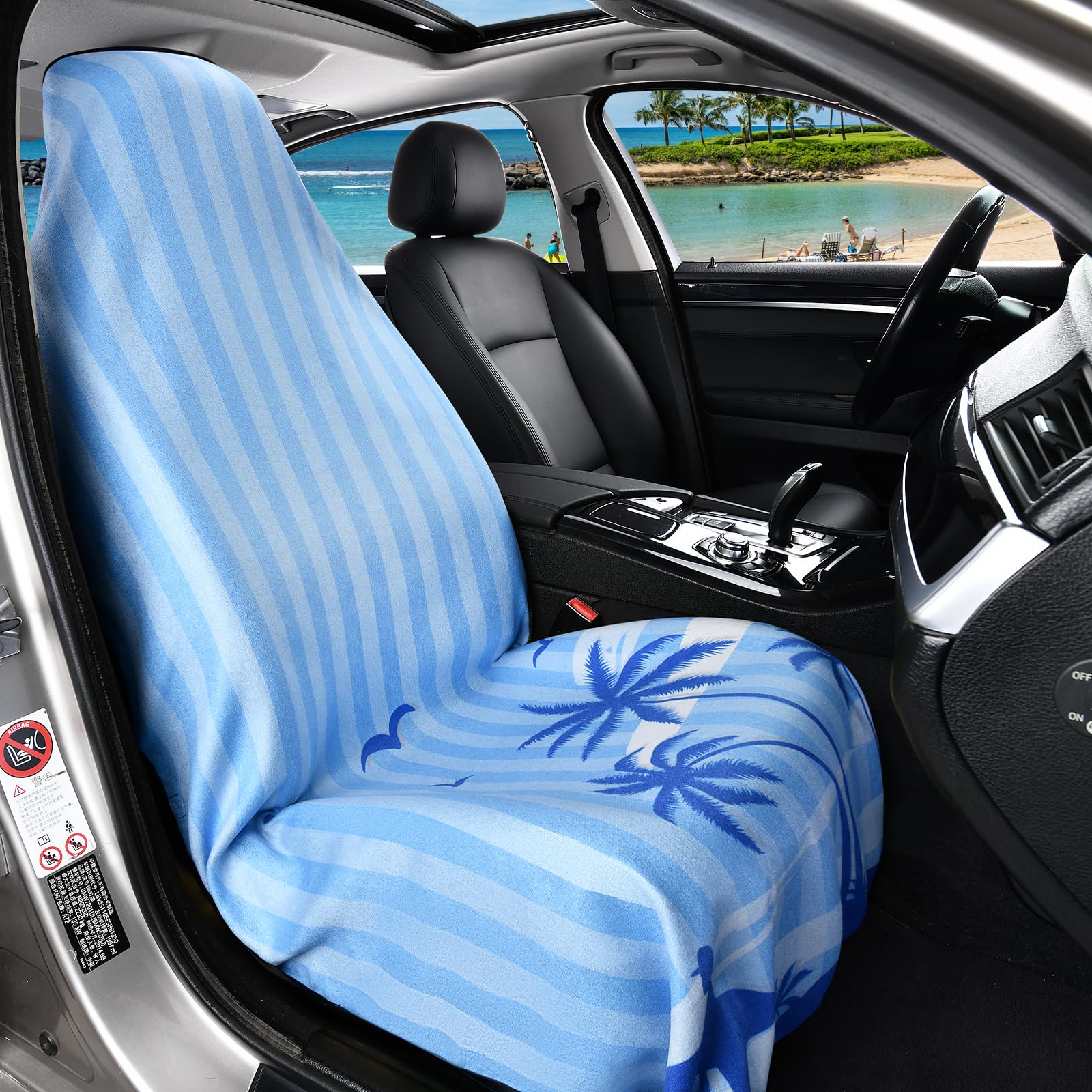 FLORICH Towel Car Seat Covers, Car Seat cover Protector Front Seats, Car Seat Cover Towel for Post Gym Workout, Running, Swimming and Beach, Non-Slip Car Seat Towel Covers Fit for Most Cars Trucks SUV