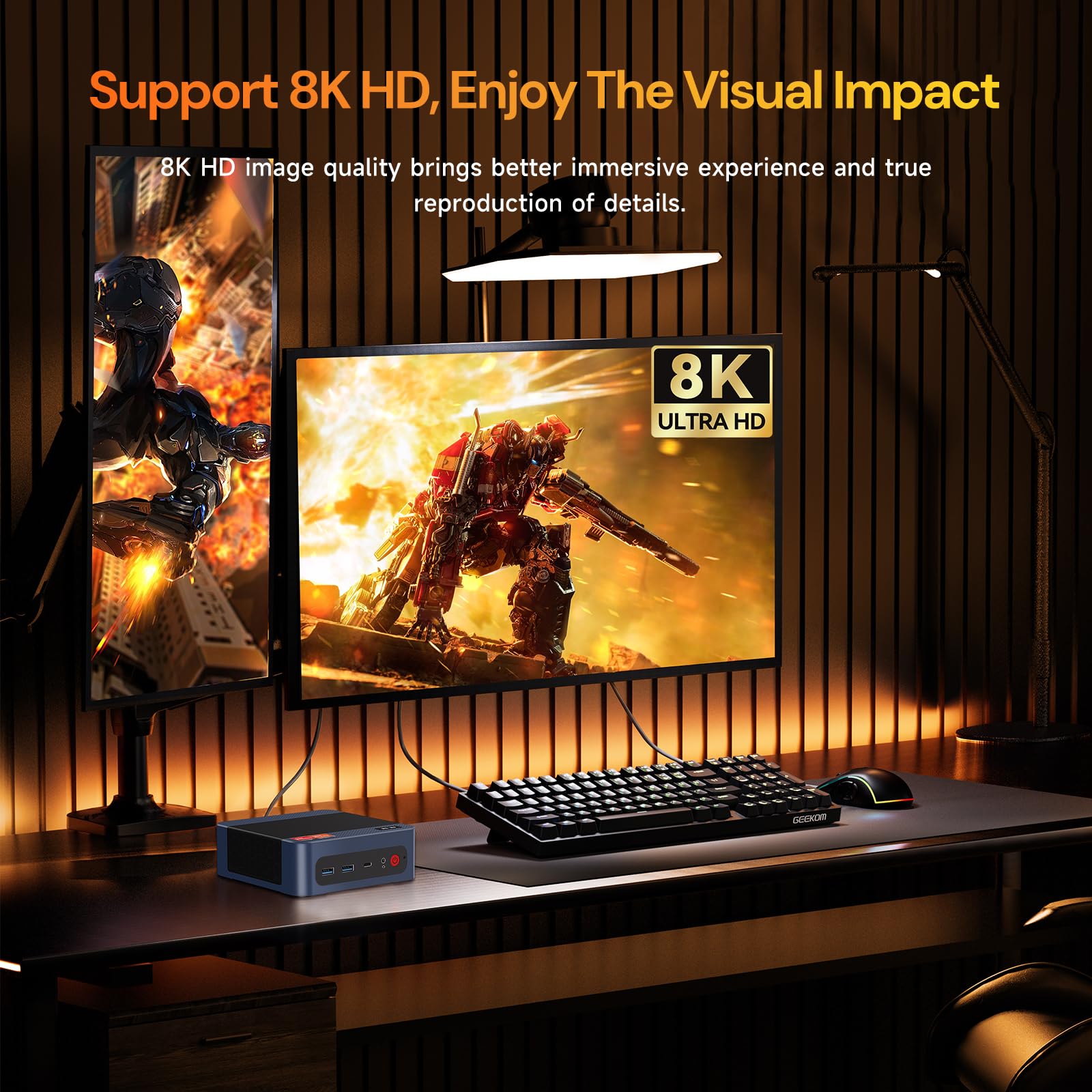 wo-we Mini PC P8 Dual 2.5G LAN AMD Ryzen 5 7640HS Desktop Computers (Upgraded 6600H/6800H), 32GB DDR5 RAM 1TB PCIe4.0 SSD, USB4/PD/8K DP1.4 HDMI2.0 WIFI6 E & BT5.2 Quad Display