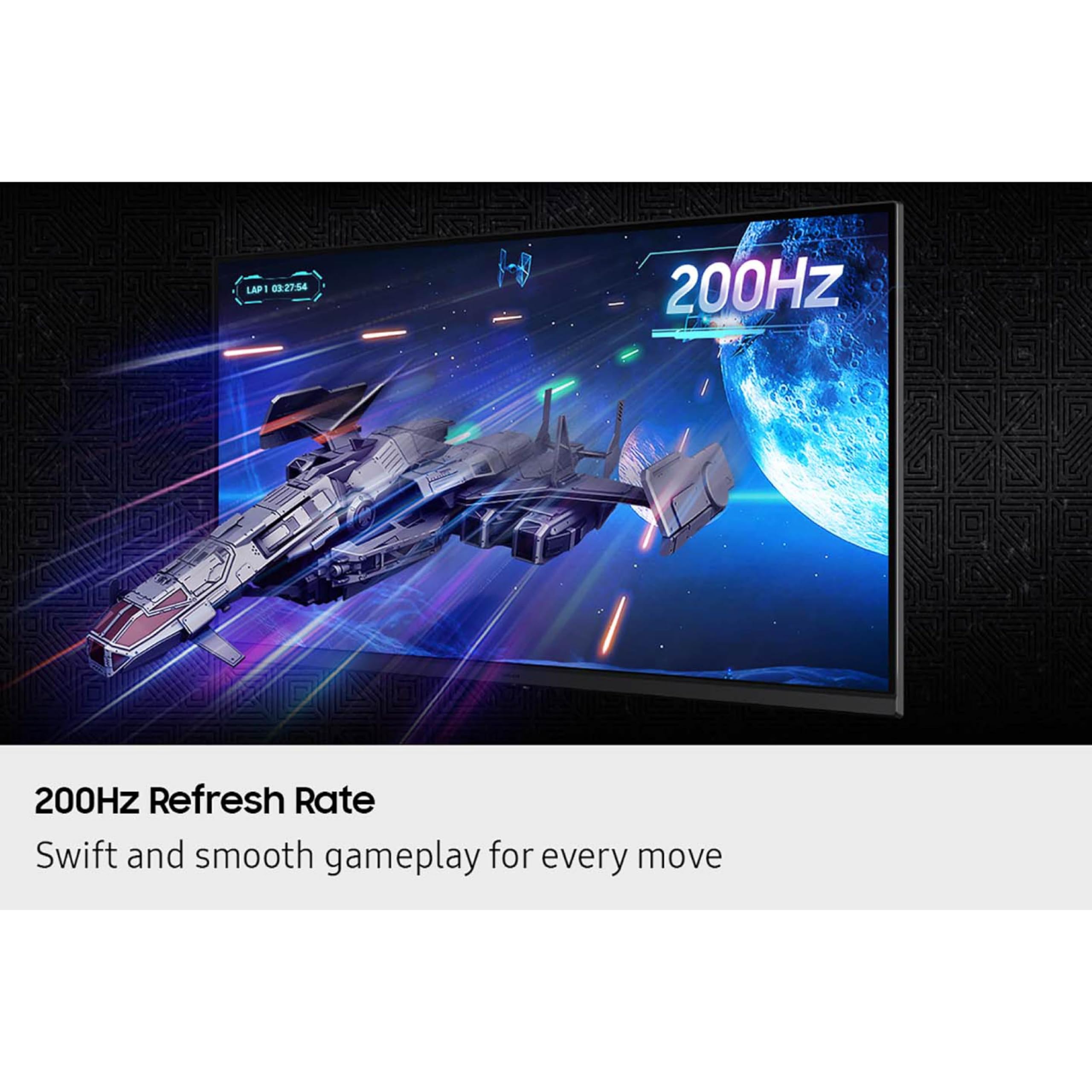 SAMSUNG 27” Odyssey G5 G53F QHD Resolution Gaming Monitor, HDR10, 200Hz Refresh Rate, IPS Panel, AMD FreeSync™ Premium, Black Equalizer, Auto Source Switch, LS27FG532ENXZA