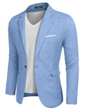 COOFANDY Men's Blazer Casual Sport Coats Slim Fit One Button Suit Jacket Lightweight Sports Jacket (Sky Blue,X-Large)