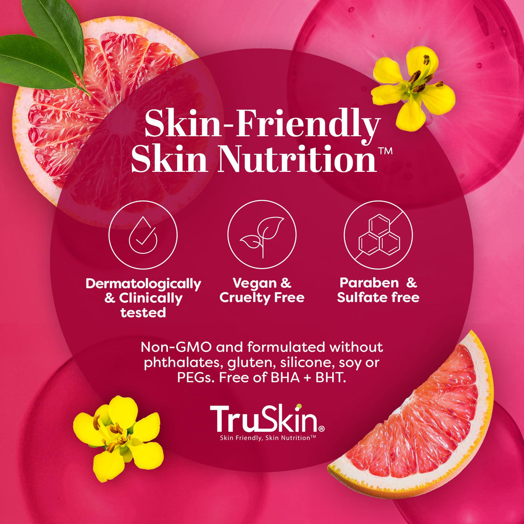 TruSkin Vitamin C Super Serum for Face - Five Skin Benefits in One Serum with Vitamin C, Retinol, Niacinamide, Hyaluronic Acid & Squalane - Brighten, Firm & Smooth the Look of Skin, 1 Fl Oz