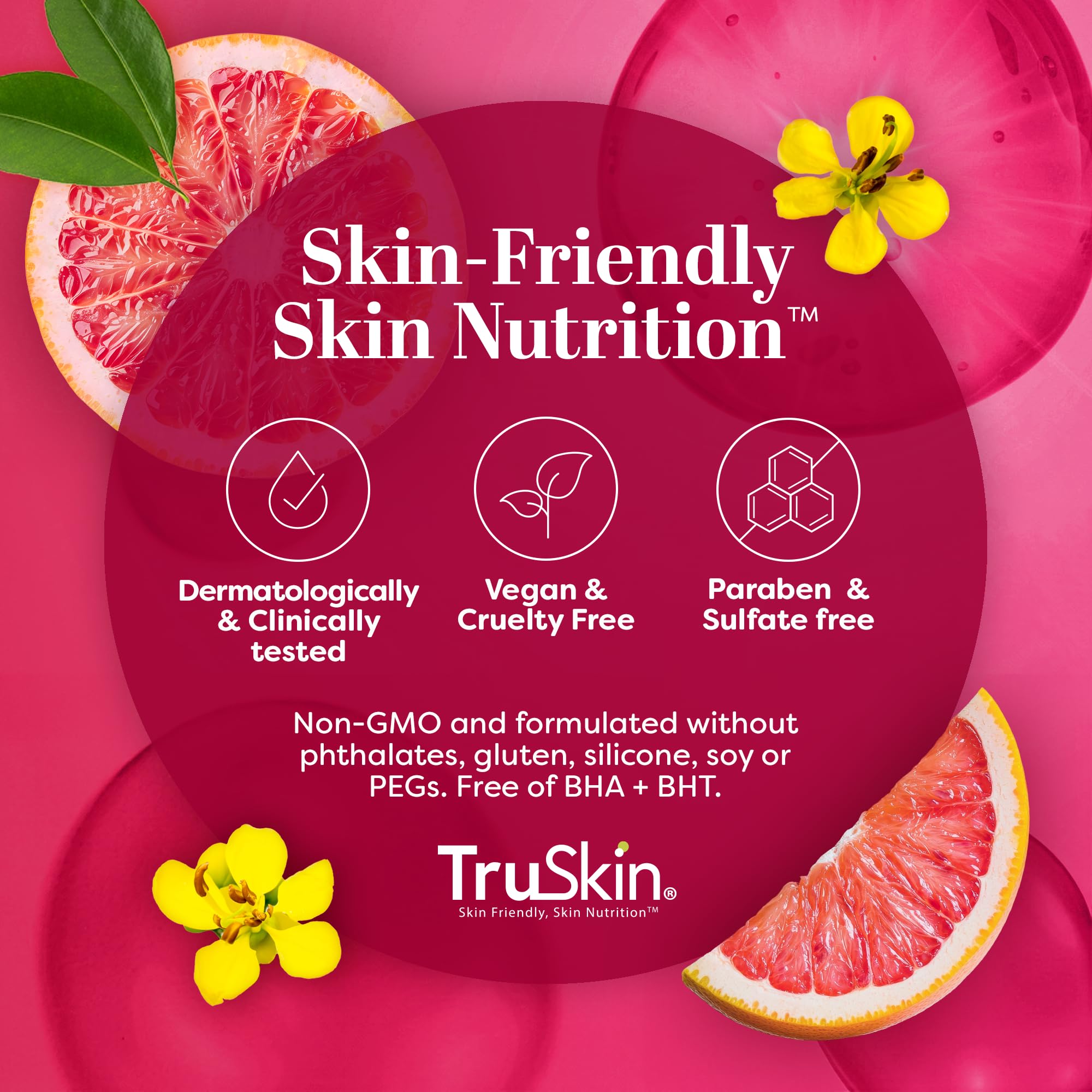 TruSkin Vitamin C Super Serum for Face - Five Skin Benefits in One Serum with Vitamin C, Retinol, Niacinamide, Hyaluronic Acid & Squalane - Brighten, Firm & Smooth the Look of Skin, 1 Fl Oz