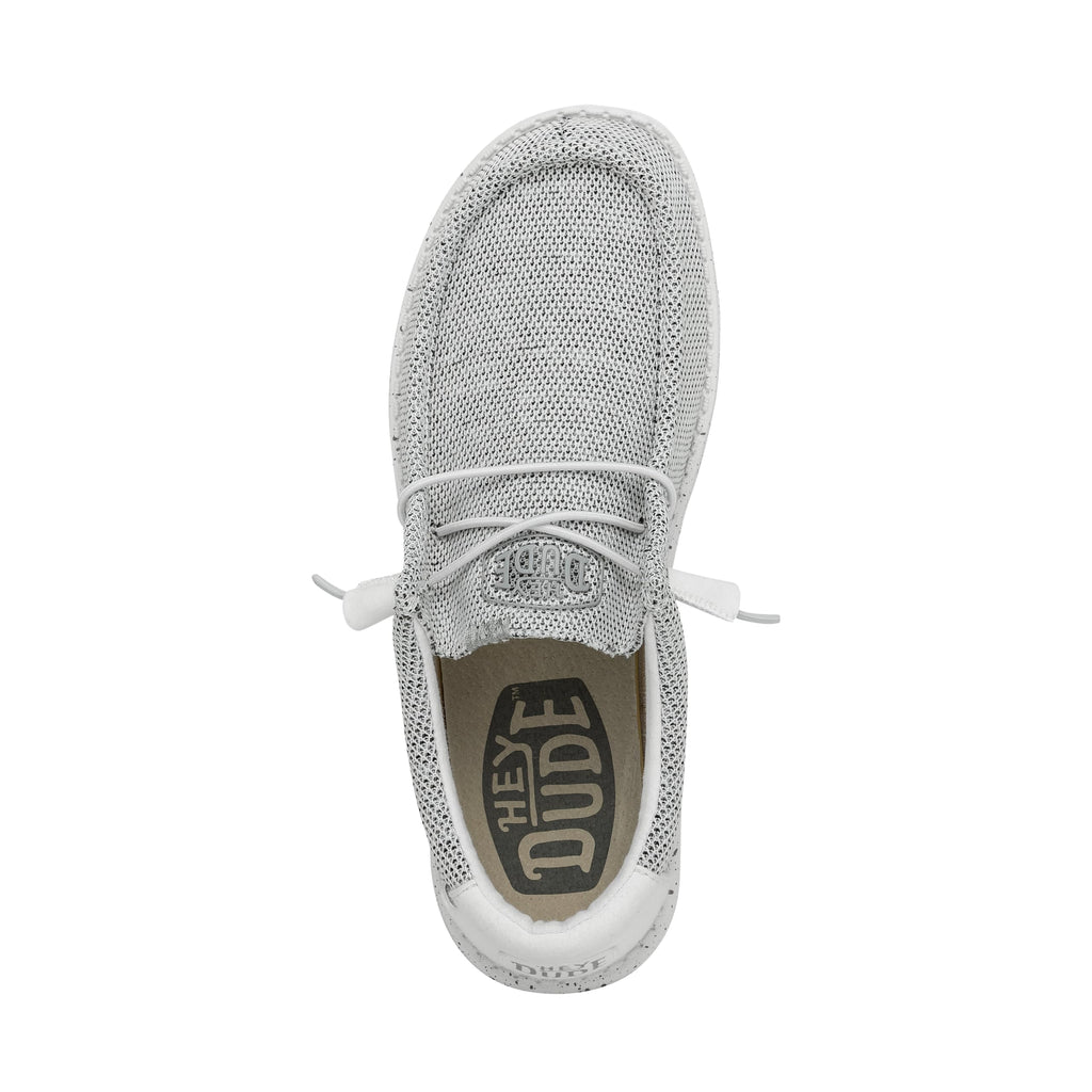 HEYDUDE Men's Wally Sox | Mens Shoes | Men's Lace Up Loafers | Comfortable & Light-Weight Stone White