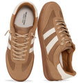 Project Cloud Sneakers for Men - 100% Genuine Leather Mens Casual Shoes Memory Foam Insole Mens Sneakers - Non Slip Outsole Dress Sneakers Men (HISVERDY,9.5D) Tan