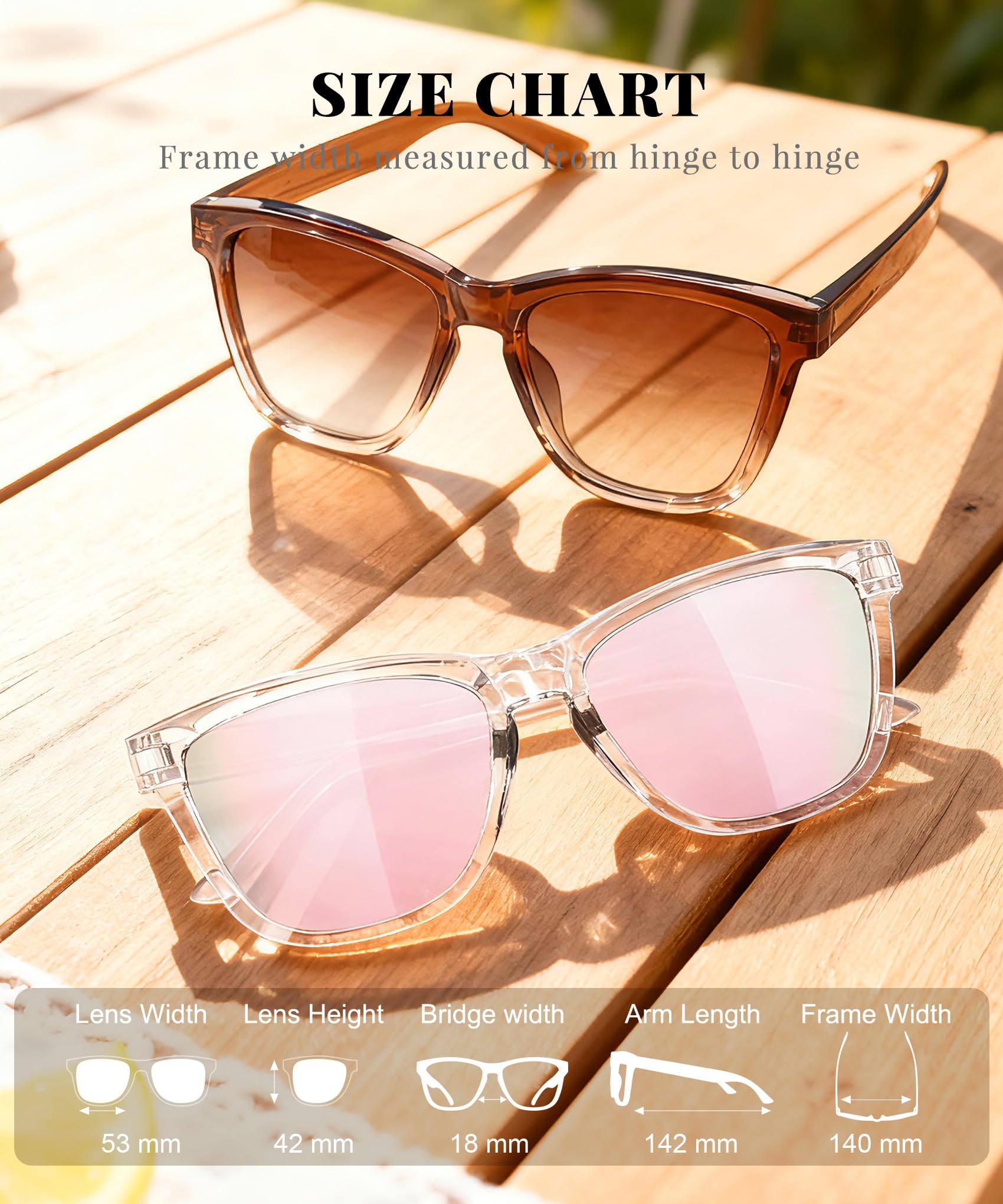 QALLY Sunglasses-women Polarized Sunglasses-womens: Trendy Sun Glasses polarized UV400 Protection Fashion Sun glasses