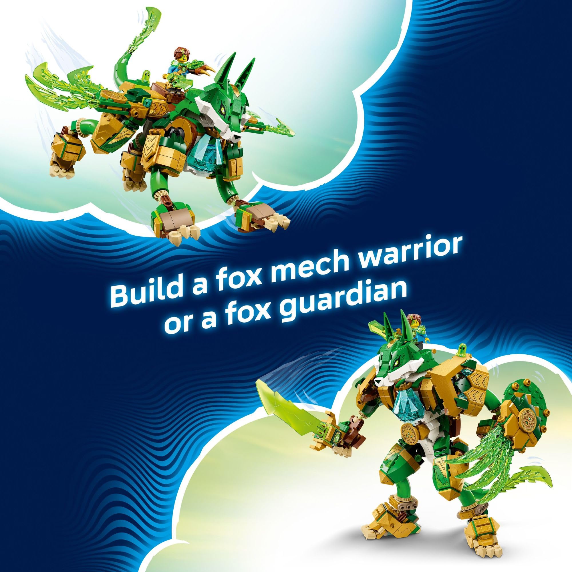 LEGO DREAMZzz Fox Guardian Mech Building Toy for Boys & Girls - Pretend Play Set for Kids, Ages 9+ - W/2 Build Options, 3 Minifigures, & 3 Creatures - Gift Idea for Birthdays - 71508