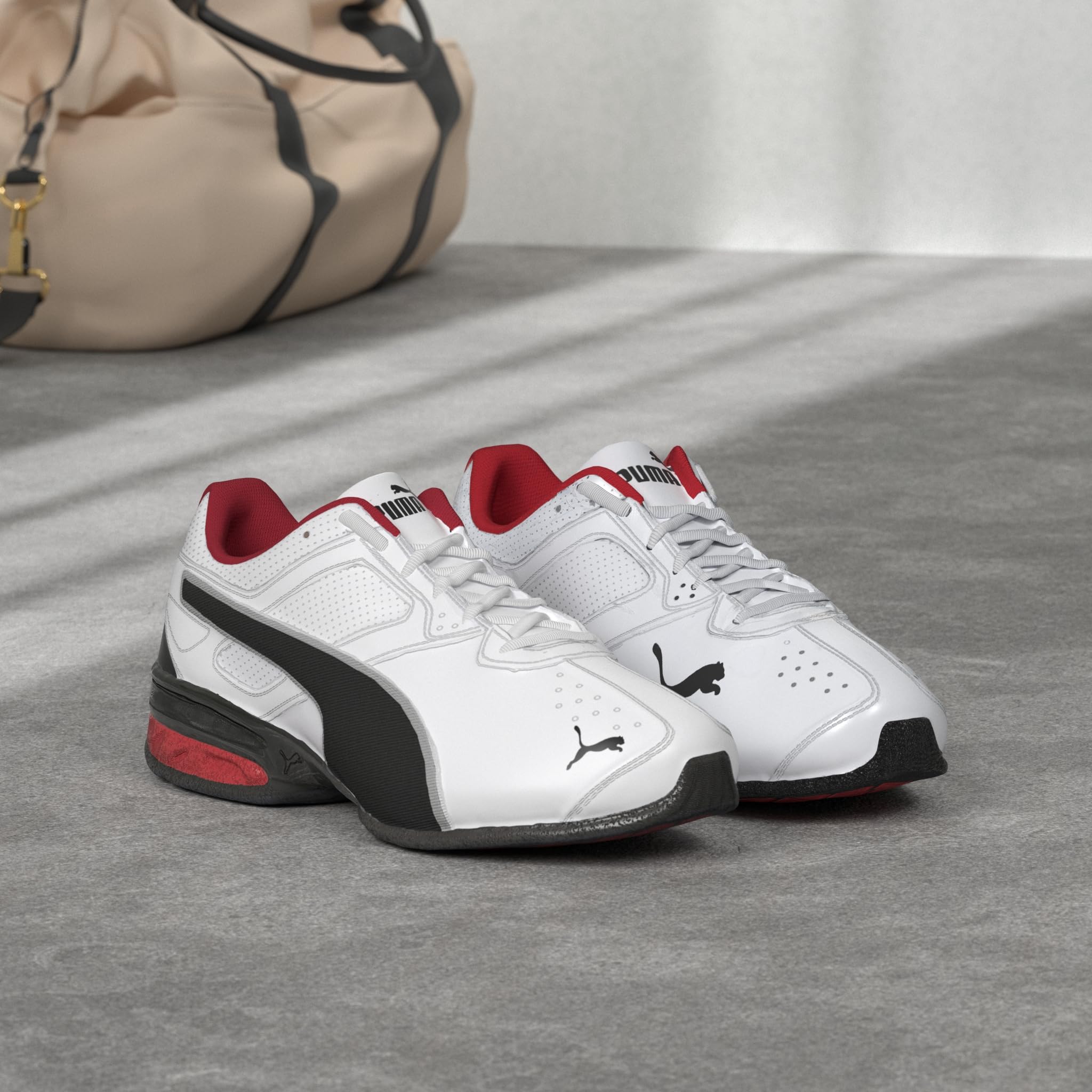 PUMA Men's Tazon 6 FM Shoes, PUMA White/Silver, 10 M
