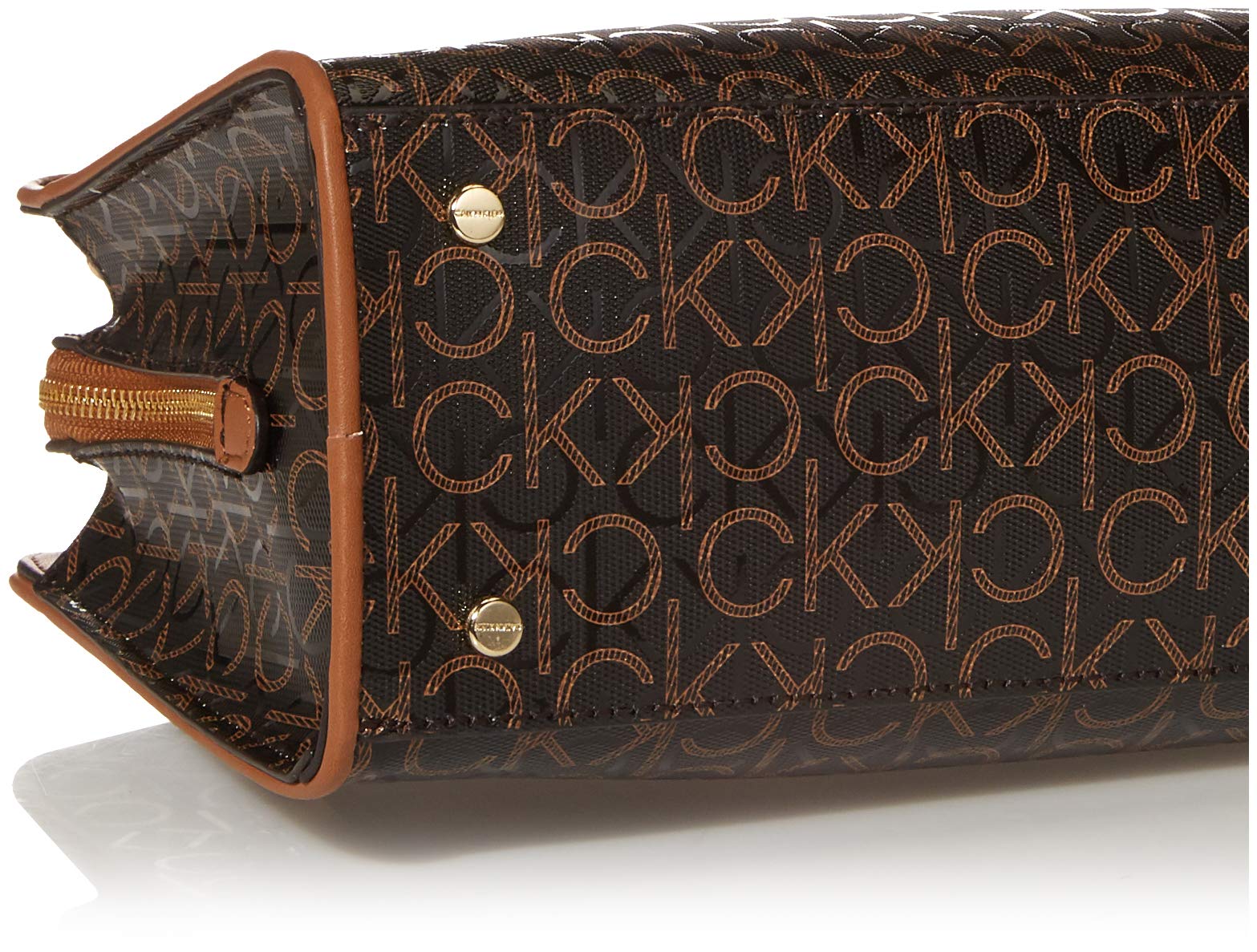 Calvin Klein Margot Textured Logo Emboss Satchel