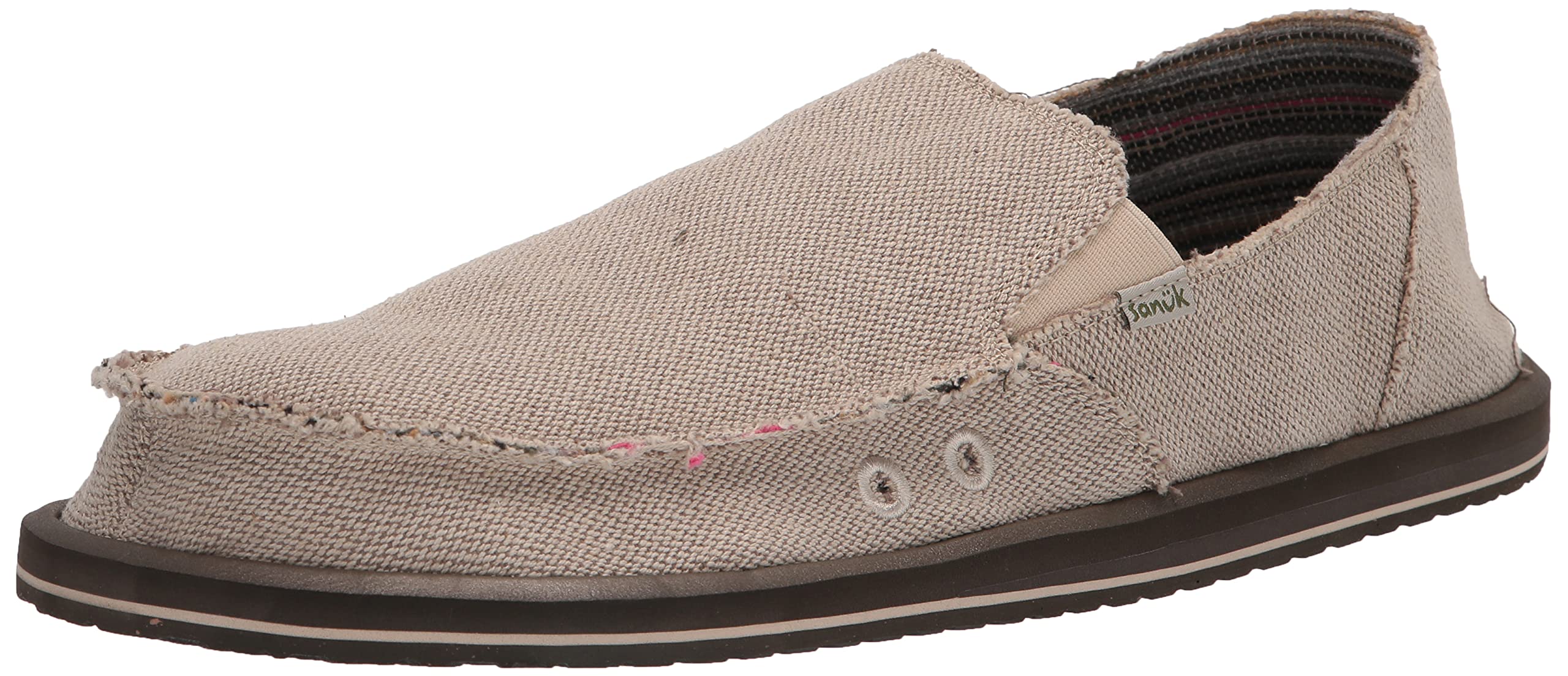 Sanuk Mens Hemp Sidewalk Surfer | Mens Shoes | Slip On Shoes for Men | Men's Slip-on Loafers | Comfort Footbed, Natural, 10