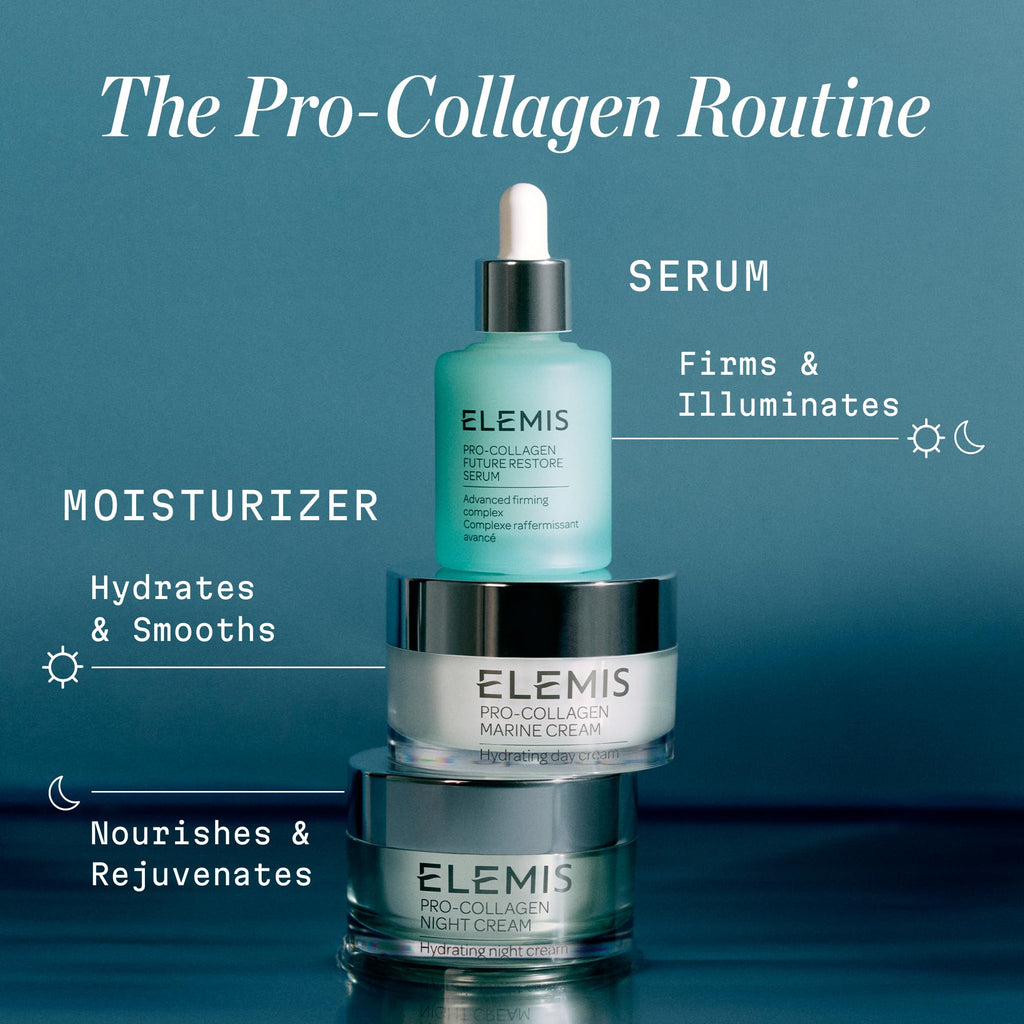 ELEMIS Pro-Collagen Night Cream - Overnight Anti-Aging Moisturizer - Hydrating and Firming Formula for Fine Lines and Wrinkles - 50ml