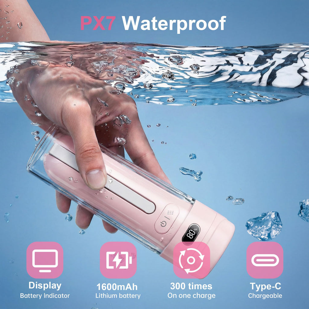WeWi HLTH Electric Portable Bidet – Rechargeable Travel Bidet for Women Postpartum Care & Personal Hygiene | with 3 Pressure Modes for Home Travel & Camping (Pink)