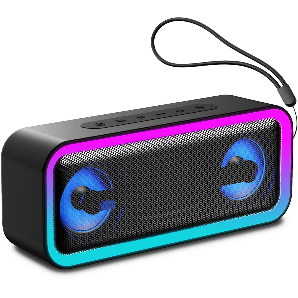 IKT Portable Bluetooth Speaker with Lights x Stocking Stuffers, 30W Loud Stereo Sound, Bluetooth5.4, Enhanced Bass,30H Playtime, TWS Pairing, IPX7 Waterproof, Speakersfor Home/Party/Outdoor