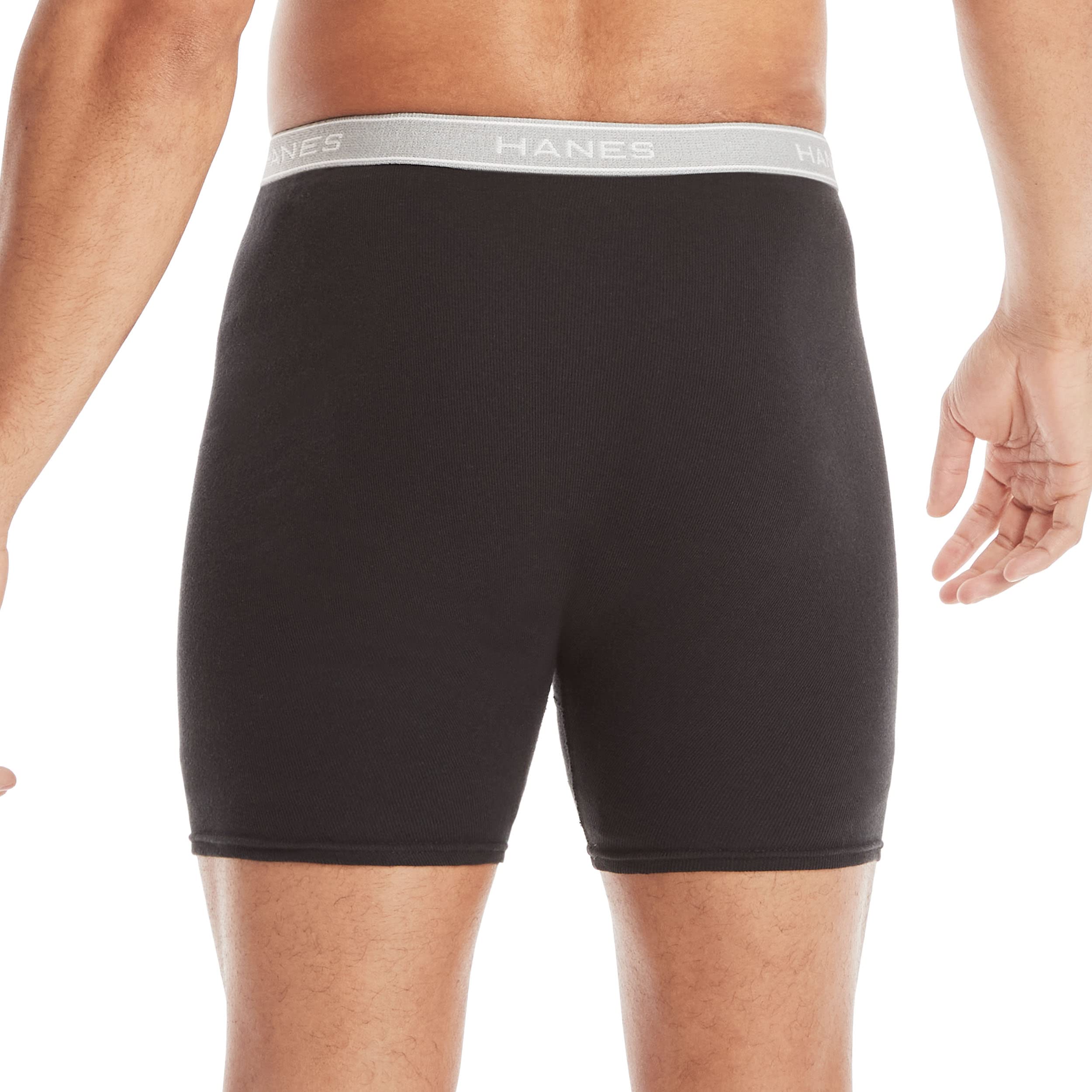 Hanes Mens Underwear Briefs, Cool Dri Moisture-wicking Cotton No-ride-up For Men, Multi-packs Available Boxer, 12 Pack - Black, Medium US