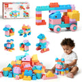 ZZXYPX 45pcs Soft Building Blocks for Toddlers - BPA-Free STEM Educational Toys Ages 18+ Months, Safe Preschool Learning Blocks for Creativity and Motor Skills Development