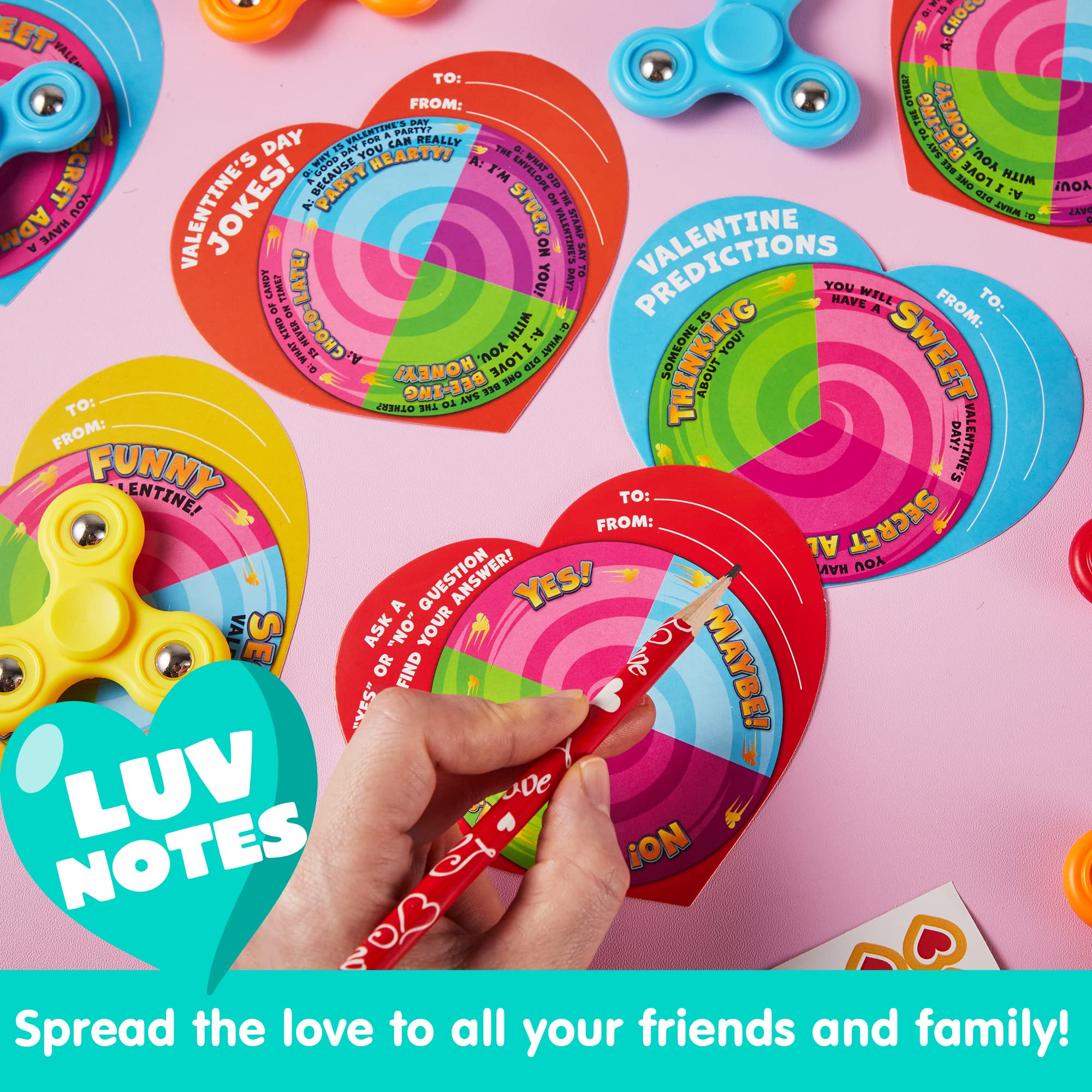 JOYIN 28 PCSFidget Spinner with Gifts Cards, Stress Relief Hand Finger Spinner Fidget Toy for Kids Party Favors for Classroom Exchange Toy, School Classroom Prizes Exchange Gift