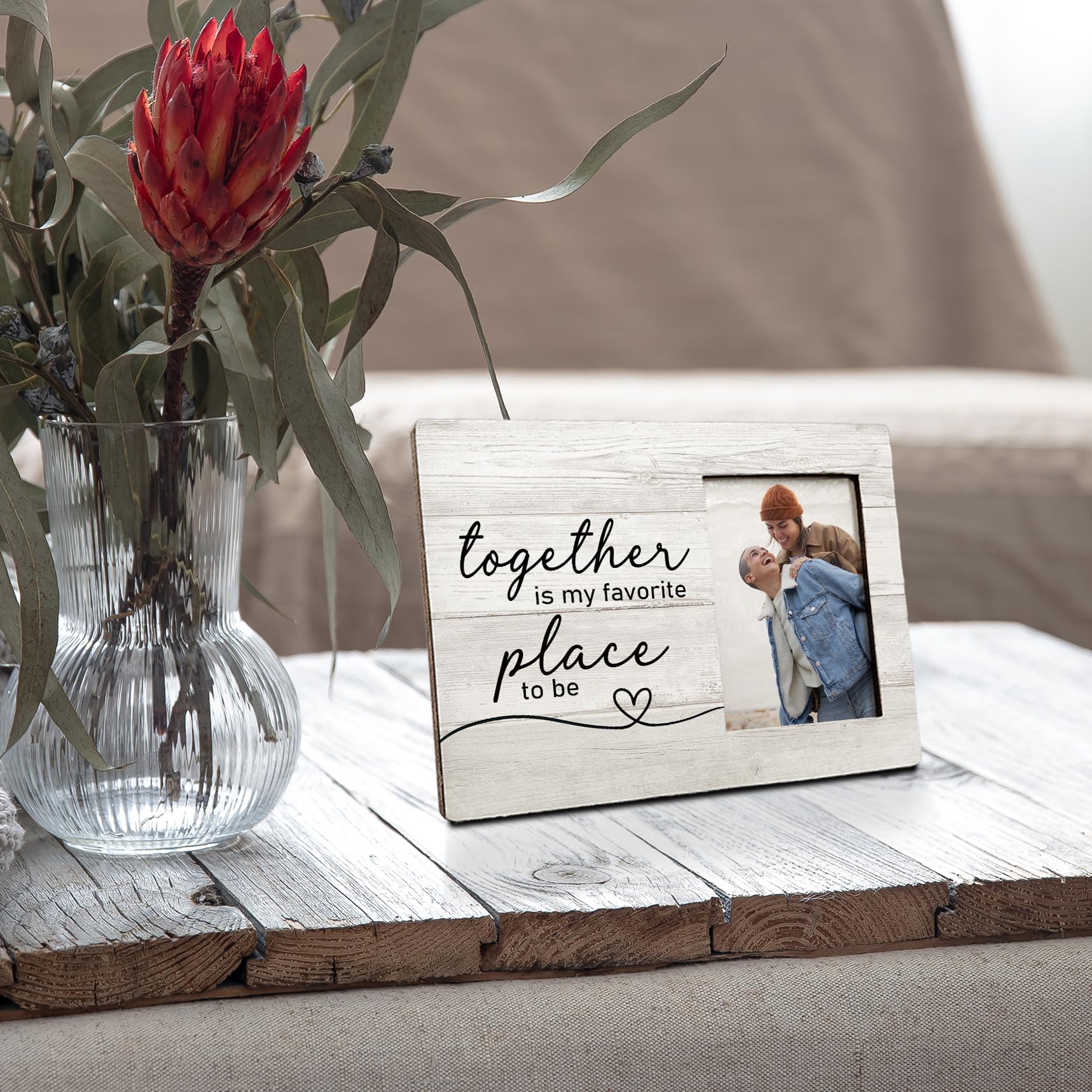 FLDAS Couple Picture Frames 8x10, Gifts for Couples, Wedding Picture Frames for the Couple Wedding Gifts,Together is My Favorite Place Photo Frame