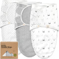 KeaBabies 3-Pack Organic Baby Swaddle Sleep Sacks - Swaddles for Newborns, Infant 0-3 Months, Baby Girls, Boys, Soft & Snug Newborn Sleep Sack, Nursery Swaddling Blankets (Nordic)