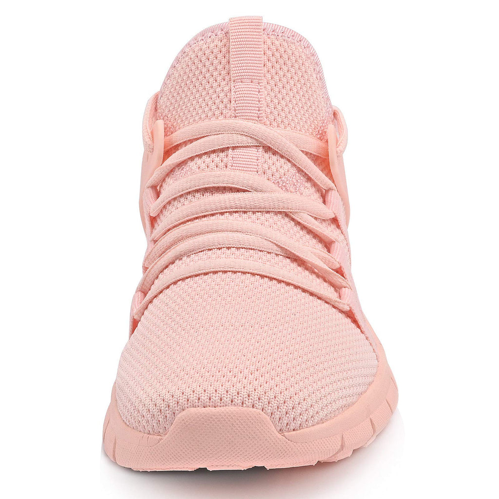 INZCOU Running Shoes Lightweight Tennis Shoes Non Slip Gym Workout Shoes Breathable Mesh Walking Sneakers Pink 8women / 7men