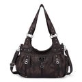 Angel Kiss Large Purses and Handbags for Women Washed Faux Leather Crossbody Hobo Satchel Shoulder Handbag Tote Purse