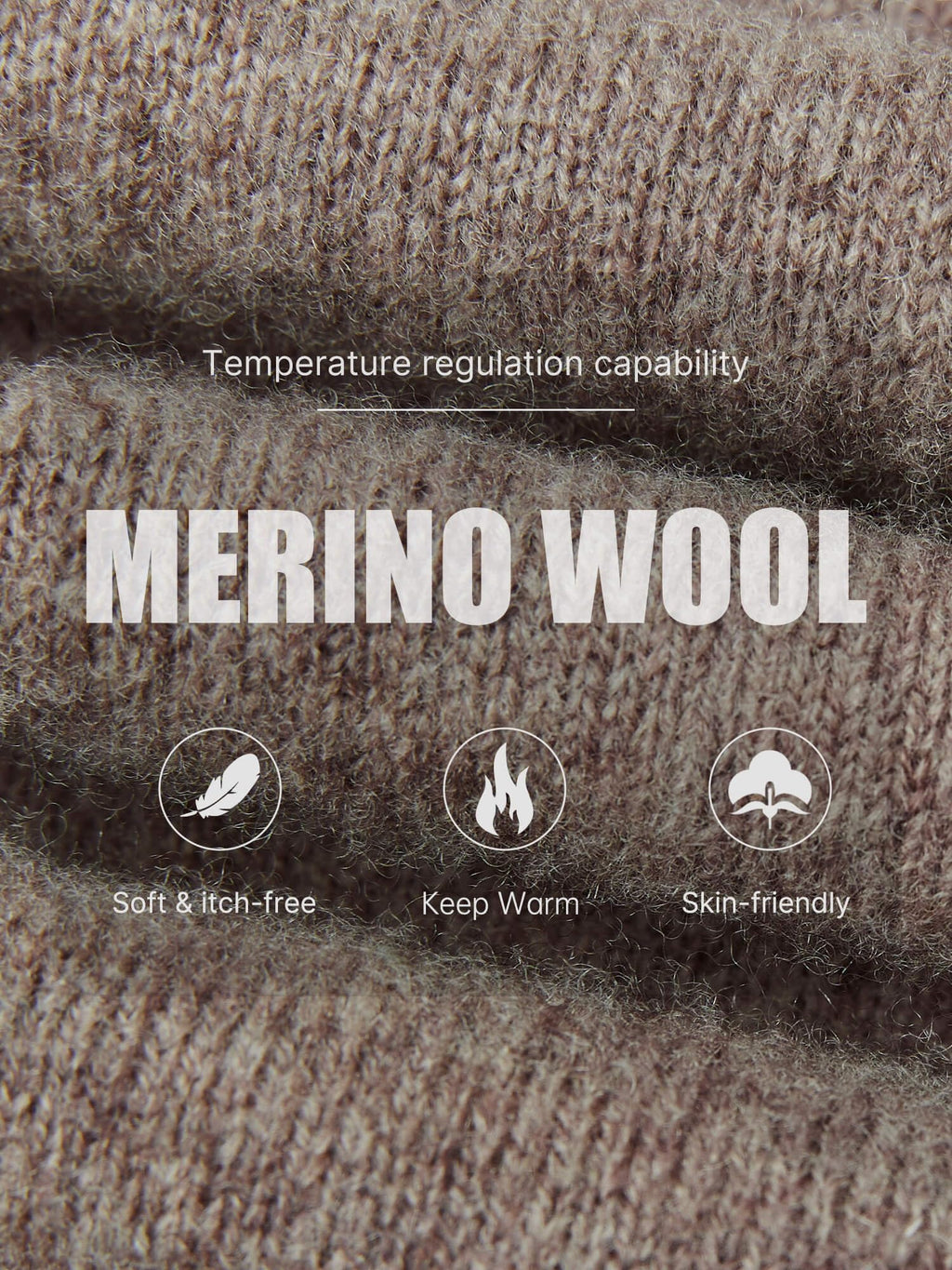 Chanyarn Men's 100% Merino Wool Sweater 2025 Fall Winter First-Line Ready to Wear Crew Neck Long Sleeve Seamless Knit Sweater (Brown,L)