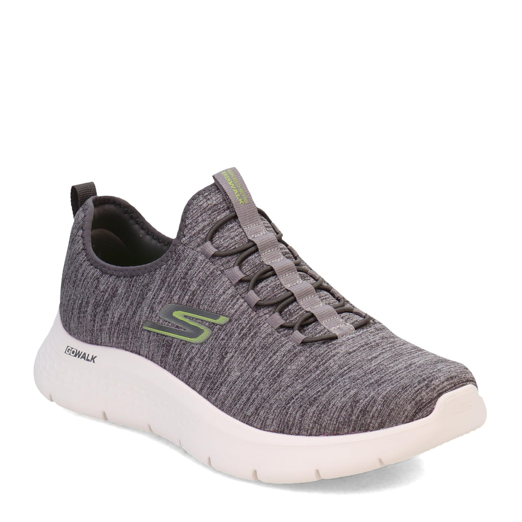 Skechers mens Gowalk Flex - Athletic Slip-on Casual Walking Shoes With Air Cooled Foam Sneaker, Grey/Lime 2, 9.5 US